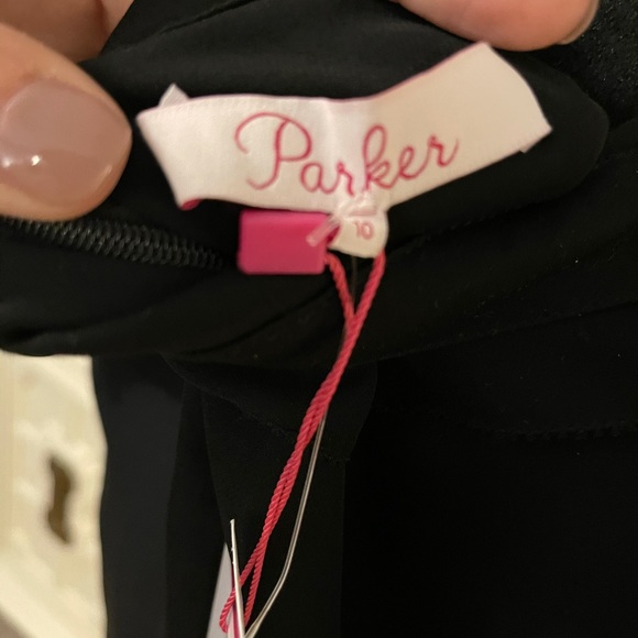 NWT Parker Tangia Black Silk Dress, size 10 - Picture 8 of 9